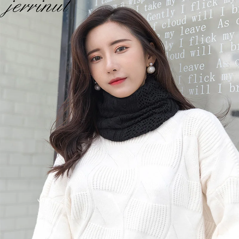 

Women's Winter Snood Scarf Warm Cashmere Fashion Knit Chimney Infinity Scarf Men's neckwarmer Circle Ring Soft Solid Color Scarf