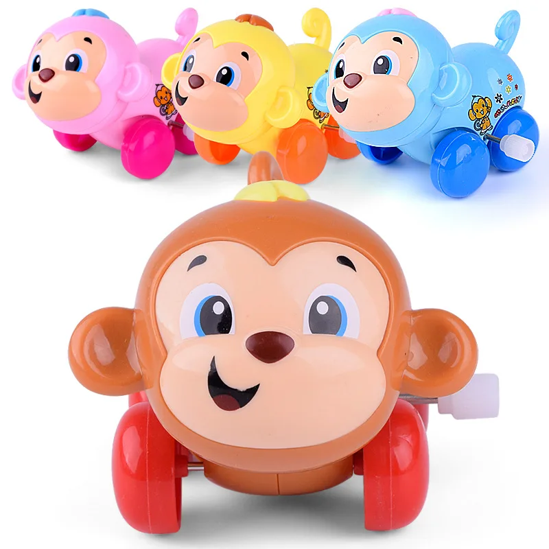 monkey Random Color Мультфильм классический заводной щенок котенок черепаха качающаяся голова животные Дети DIY игрушки подарки на Рождество случайный цвет дропшиппинг - Цвет: monkey Random Color