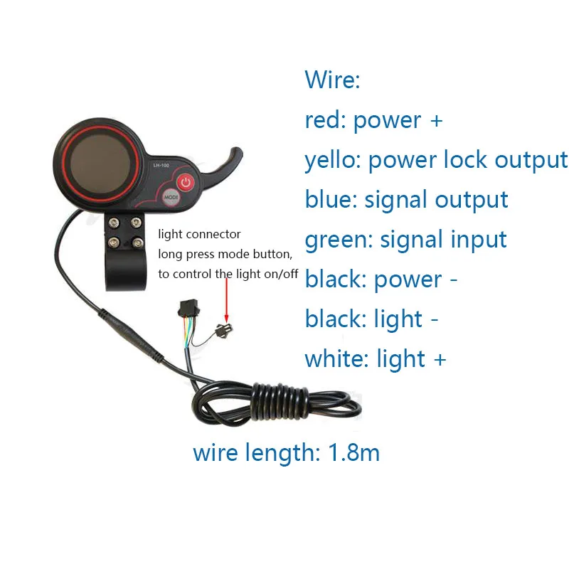 TF-100 E-Scooter бесщеточный контроллер дроссельная заслонка с дисплеем 24 В-48 В 500 Вт 600