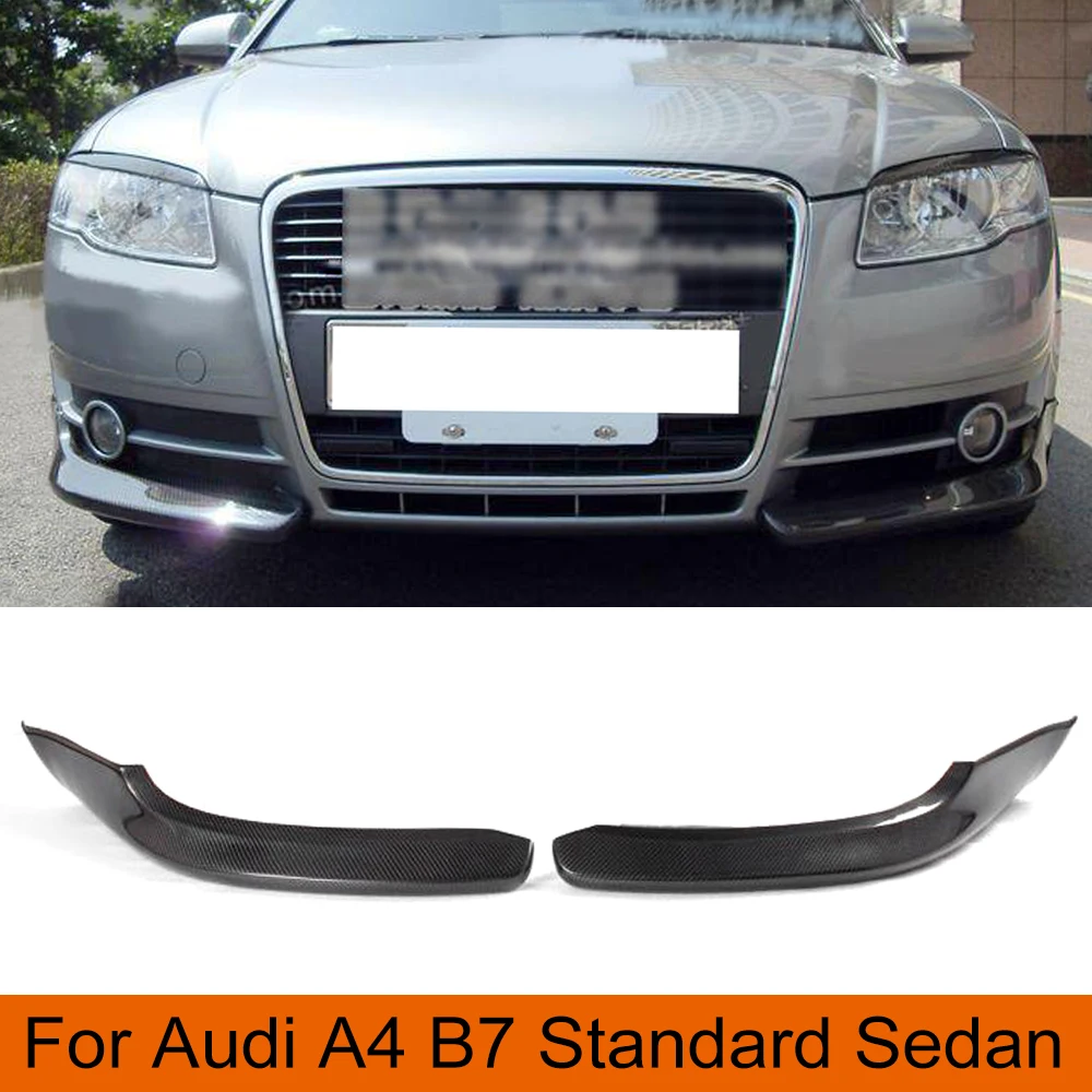 Карбоновые передние бамперы для Audi A4 B7 щитки Winglets 2006 2007 2008 разветвители |