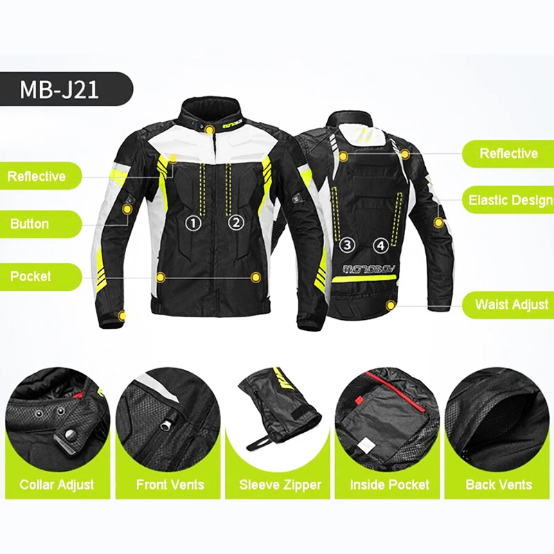 Мотоциклетная куртка MOTOBOY водонепроницаемая теплая ветрозащитная одежда для