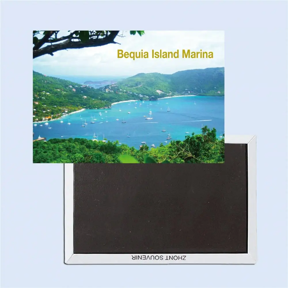 

The Old Fort -12 Bequia Island Marina туристические сувениры креативный холодильник 26346 прямоугольный жесткий металлический Волшебный Магнит на холодильн...