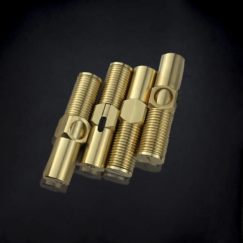 Чистая медь ручной работы большой винт Керосин Зажигалка Ретро шлифовальный