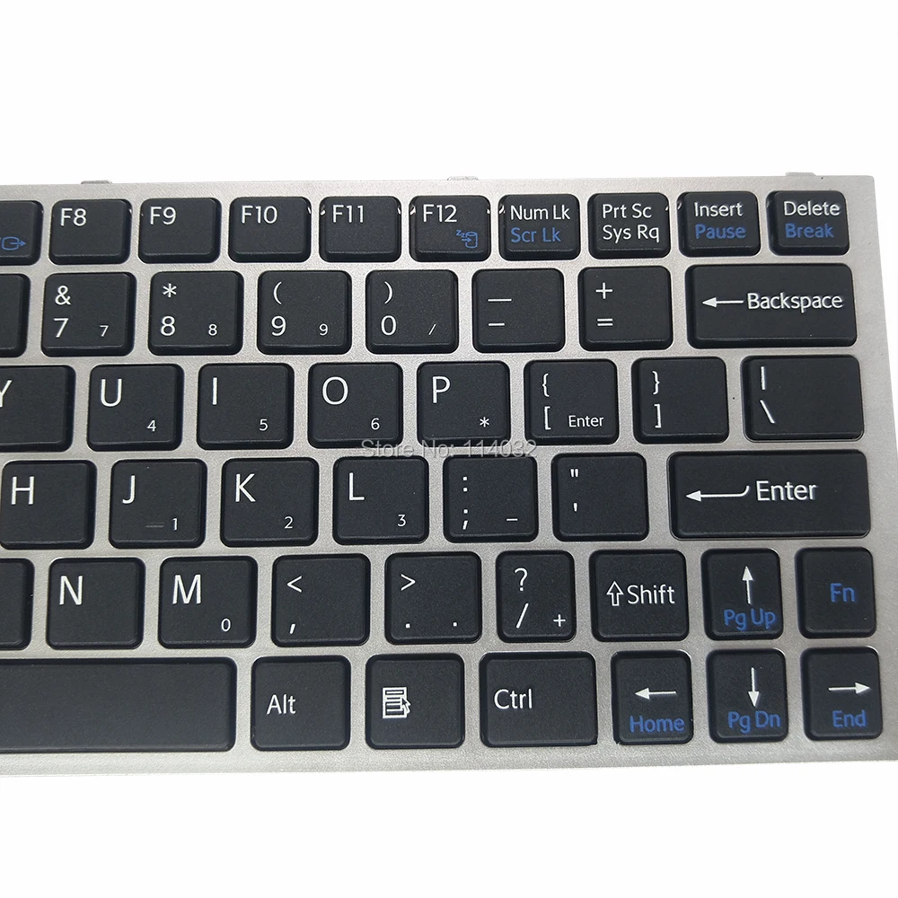 Сменные клавиатуры VPCYB для Sony VAIO VPCYA VPC YA YB US английский черный с серебряной рамкой
