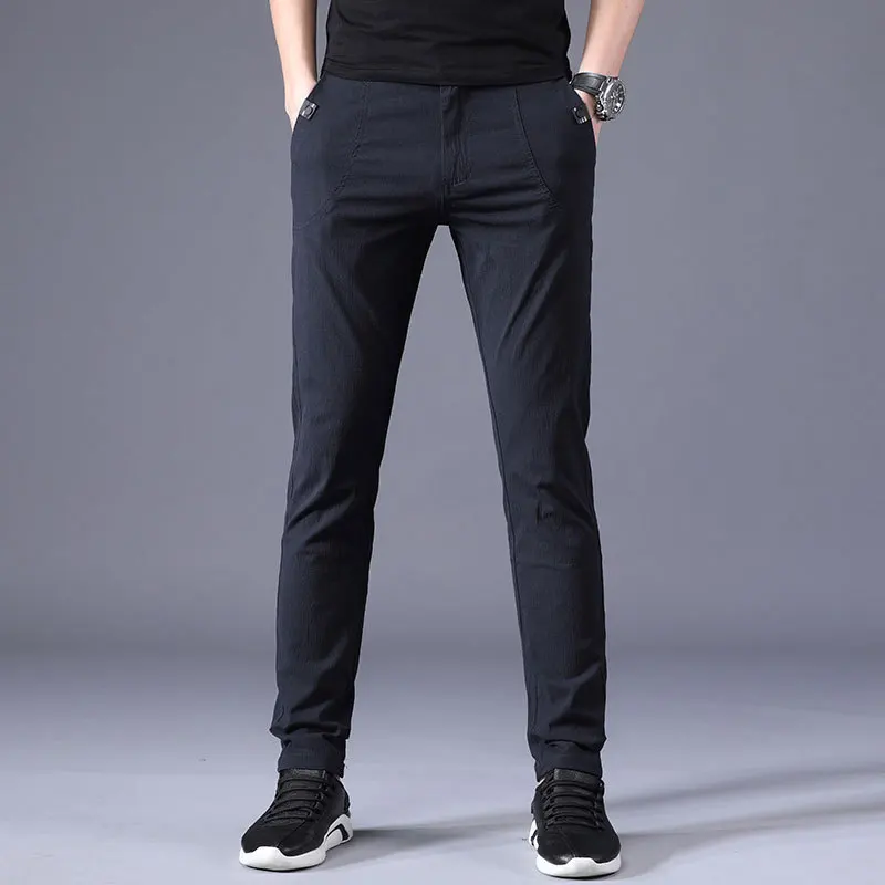 2019 весенние зимние Новые повседневные брюки мужские хлопковые облегающие Чино