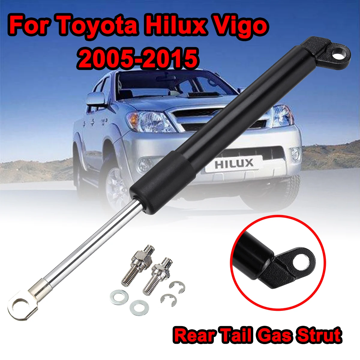 

1Set Rear Trunk Tail Lift Supports Gas Strut Rod Arm Shocks Strut Bars Damper For Toyota Hilux Vigo SR5 GGN15R KUN26R 2005-2015