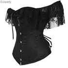 Прямая поставка, новинка 2021, Женский корсет с коротким рукавом, однотонный облегающий кроп-топ с завязкой и вырезом лодочкой, белыйчерный