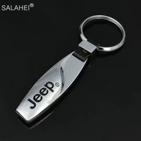 1pc fashion drop shape metal keychain keyring car logo key chain for jeep compass renegade grand %e2%80%8bauto interior accessories