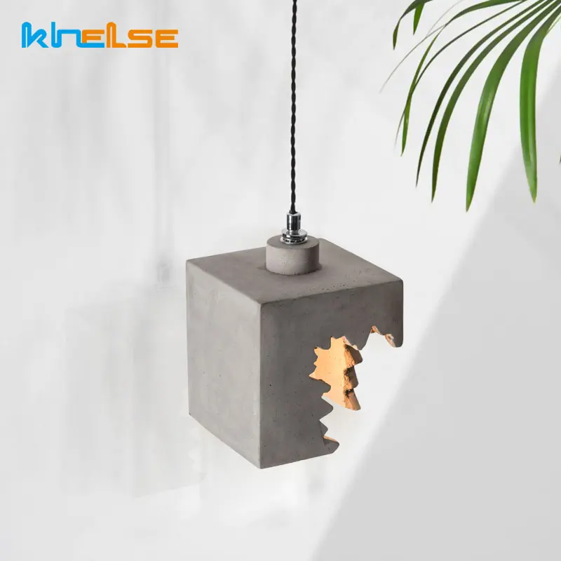 Ретро промышленный квадратный цементный подвесной светильник светодиодный для