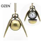 (3084) винтажные наручные часы в стиле стимпанк с сияющим шариком, Кварта, карманные часы, цепочка, ожерелье, Рождество, день рождения, концерт, вечеринка decogift