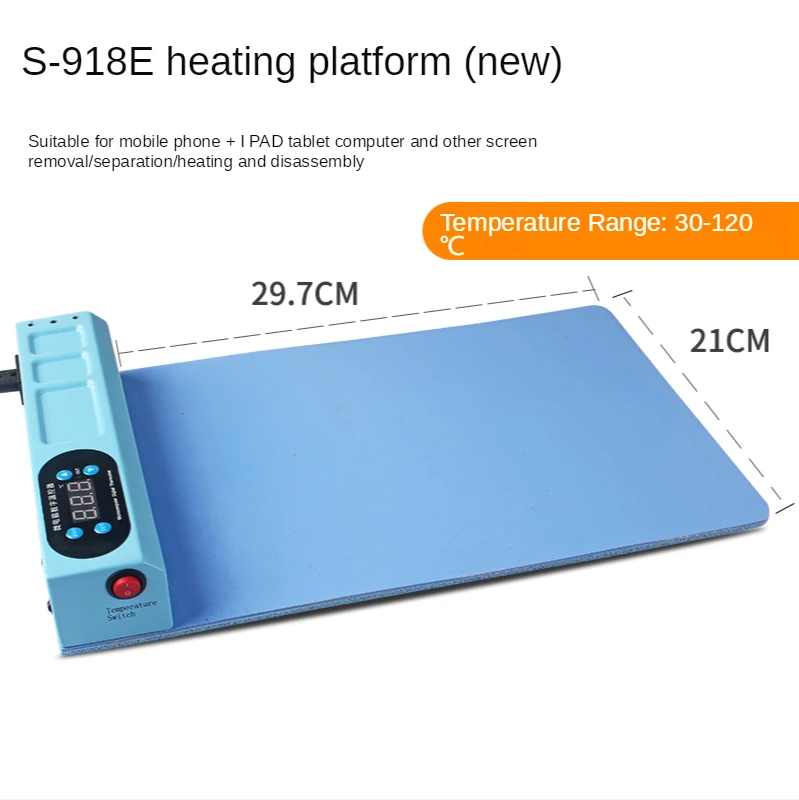 

S-918E LCD Blue Screen Splitter Heating Stage Separator Pad For iPhone iPad LCD Screen Separator Tool