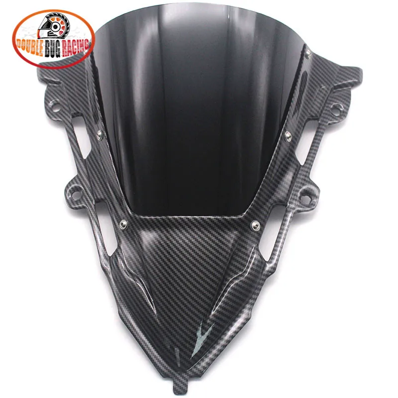 carbon fiber black Для Honda CBR650R CBR 650 R CBR-650R, аксессуары для мотоциклов с двойными пузырьками, ветровое стекло, ветровое стекло, дефлектор, козырек, Визер - Цвет: carbon fiber black