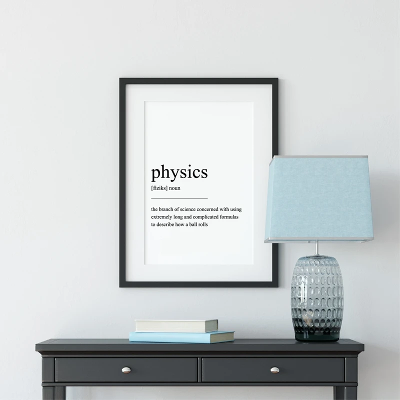 Изображение на холсте с изображением физики минималистичное изображение для