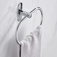 towel ring punch free round style silver stainless steel towel ring holder bathroom round towel rack
