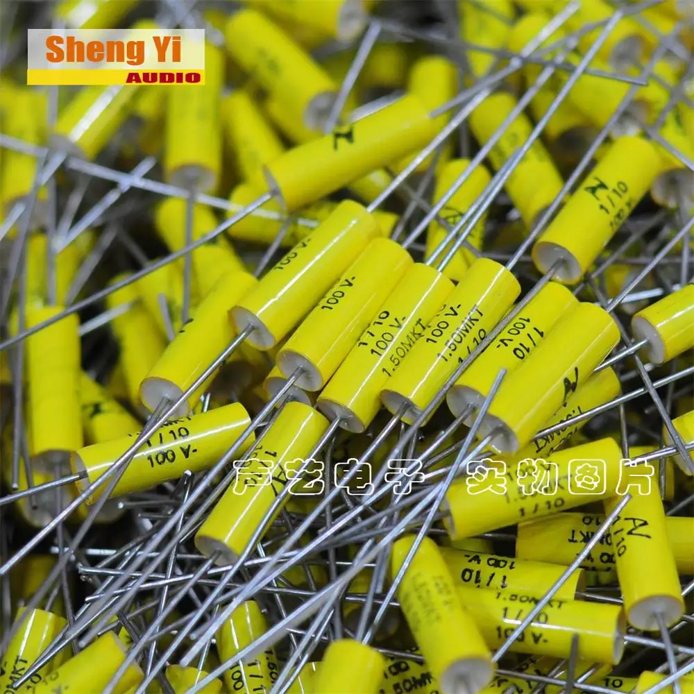 

2pcs Free shipping Original Italian AV1.50 MKT 100V 1uf 105 1.0UF axial fever Promise capacitor