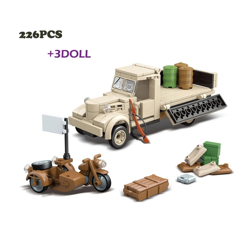 Конструктор Военный японский грузовик 180 Танк модель WW2 армейский солдат фигурки