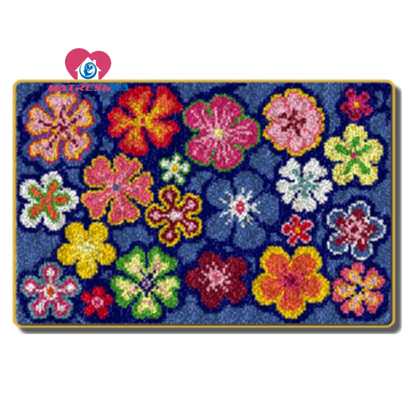 

Needlework Latch Hook Rug Kits Flowers undefined carpet embroidery Rug latch hook kits floor carpet diy rug yarn Tools kits