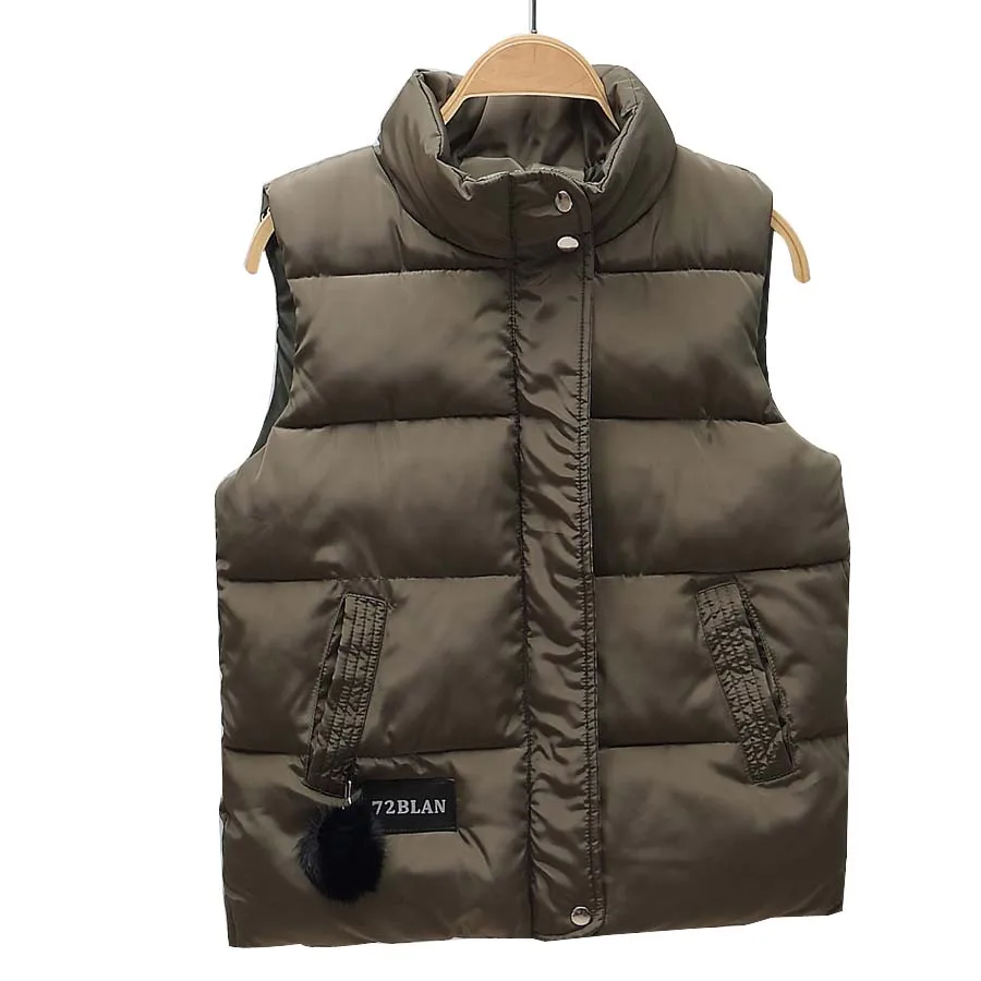 

Women Vest Mandarin Collar Sleeveless Short Coat Women Jacket Waistcoat Female Plus Size Chalecos Para Mujer 2021 Autumn Winter
