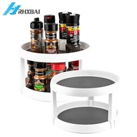 360 Rotating Spice Rack Organizer Seasoning Holder Condiments Storage Lazy Susans Home Supplies for Kitchen Bathroom Cabinets
