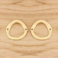 10 pieces gold color open geometric irregular round connector charms pendants for diy earrings bracelet jewellery making