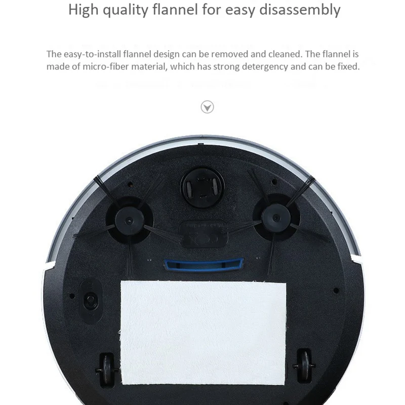 

Robot Vacuum Cleaner 1800PA Powerful Suction 3 in 1 Pet Hair Home Dry Wet Mopping Cleaning Robot Charge Vacuum Mini White