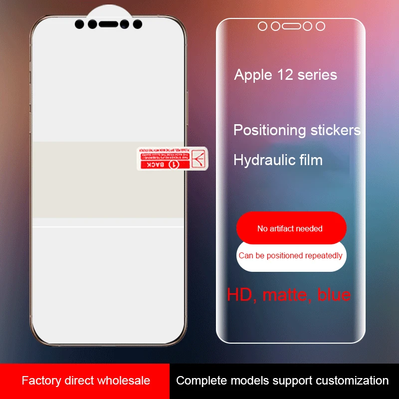 

Screen Protector Hydrogel Film For IPhone 12/Pro/Mini/Pro Max Soft Protective Film For IPhone Not Glass