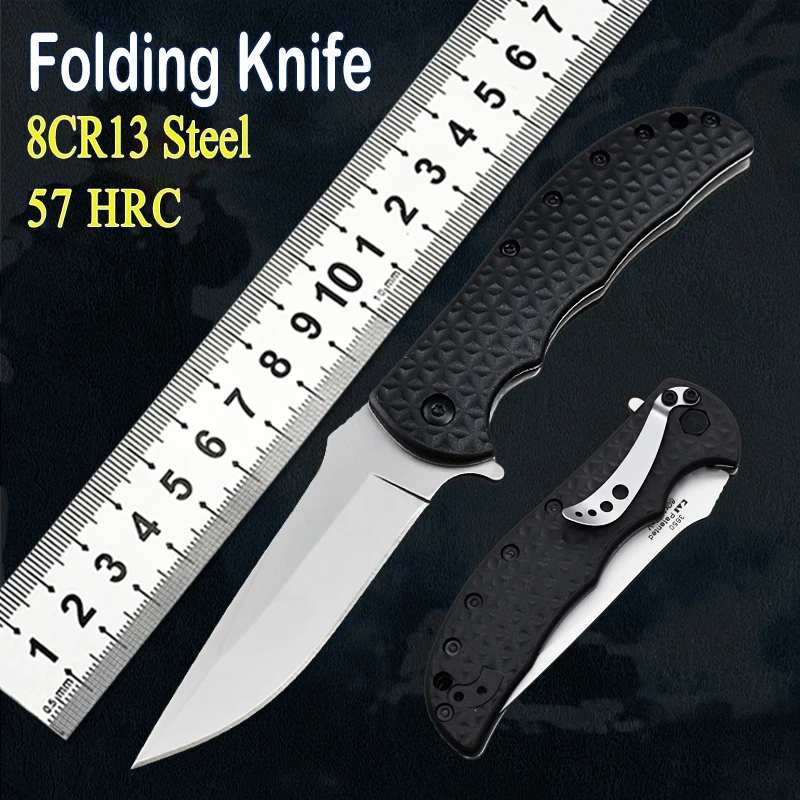 

Стальной карманный складной нож kerшоу 3650 8CR13MOV, уличный Военный нож джунглей, Боевая искусственная кожа, мини-кухонный нож для повседневного ...
