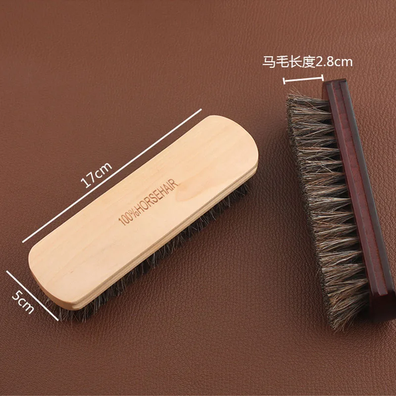 Кожаная искусственная Полировочная щетка портативная для обуви деревянная