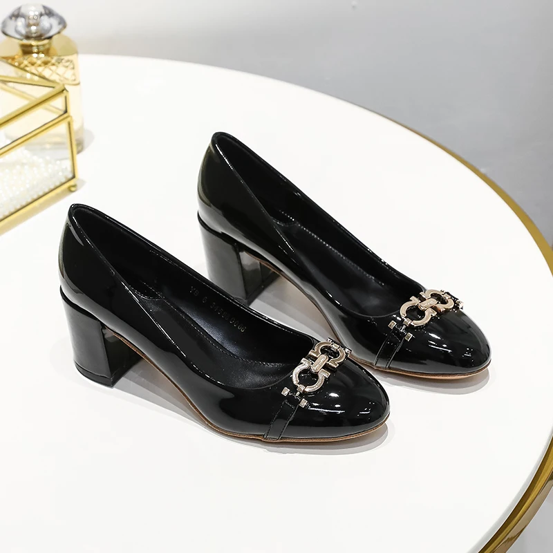 Модная обувь на высоком каблуке с бантом и Лакированная кожа женская 2020 новые