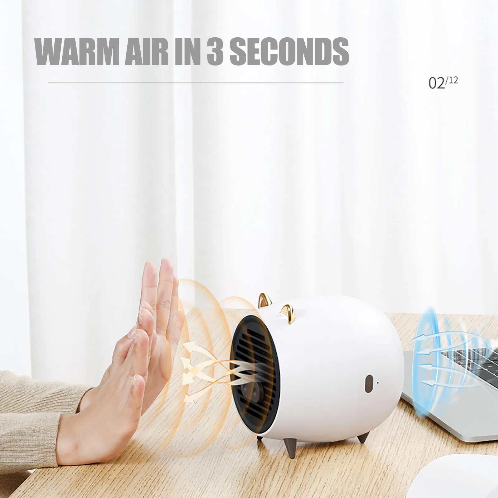 Компактный обогреватель помещений портативный зимний персональный