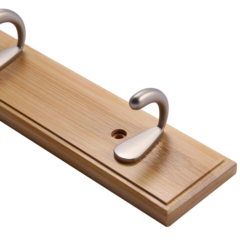 

5 Hook Wall Mounted Rack Multifunction Hook Coat Hook Rack Towel Hanger Holder Dress Coat Hook Wall Door Bamboo Hanger Decoratio