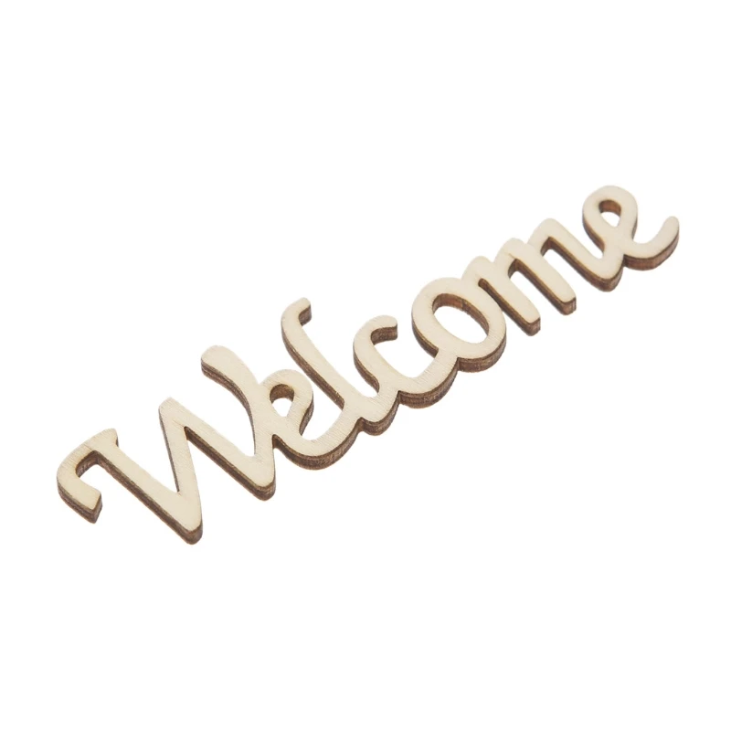 

Welcome Letters Wooden Hanging Sign Wall Decal Sticker Room Home Decor Ornament