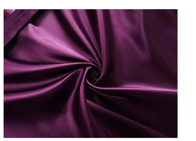 2019 Summer Purple Gown Satin Silk Robe Wedding Bride Bridesmaid Dressing Women Robes Skirt Clothes Hot Word 1pc | Женская одежда