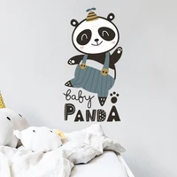 lovely cartoon panda wall stickers for childrens room living room bedroom wall decoration home decoration door stickers