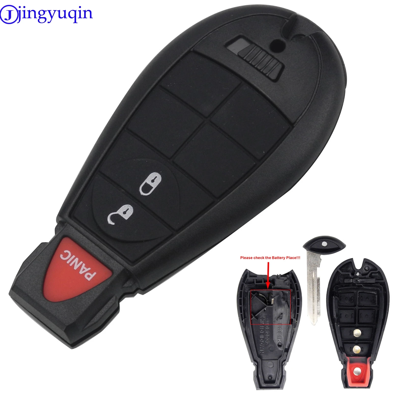 Jingyuqin корпус дистанционного ключа для Jeep Dodge Chrysler Town & Country 2 + 1 3 кнопки вход без с