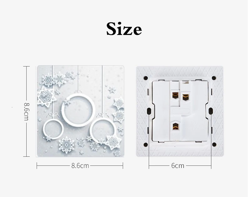Type 86 switch Household Wall 3 D Art Creativity 1 2 3 4 Gang 1 Way 2 Way Switch 3 models
