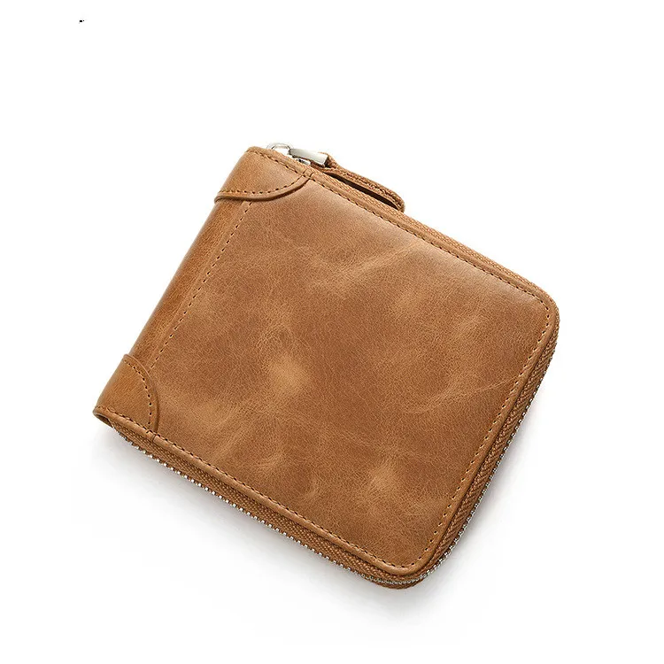 

Мужской кошелек из 2018 натуральной кожи, кошелек для мелочи, мужской маленький кошелек, портмоне, мини-портмоне с радиочастотной идентификац...