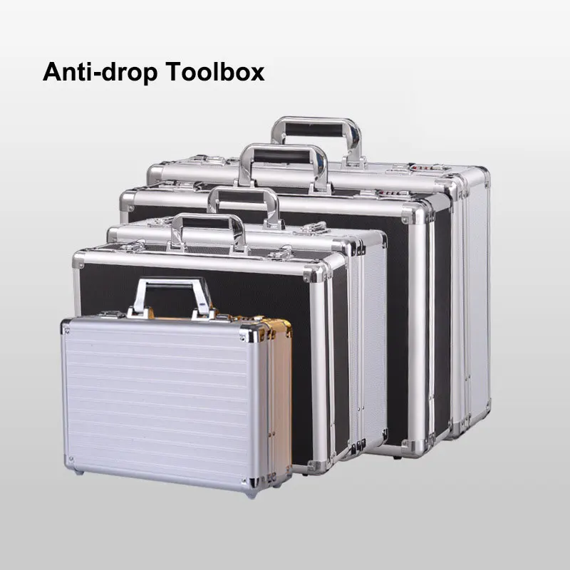 

Tool Box Professional Aluminum Suitcase Aluminum Alloy Complete Waterproof Garage Equipment Tool Organizer Anti-fall
