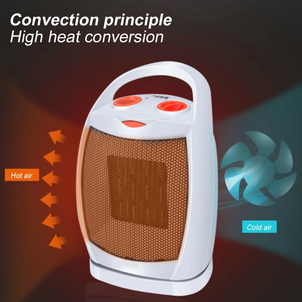 

1500W Electric Heater PTC Fast Heating Warmer with Handle Thermostat 3-Mode Adjustment for Bedroom Office and Indoor Use