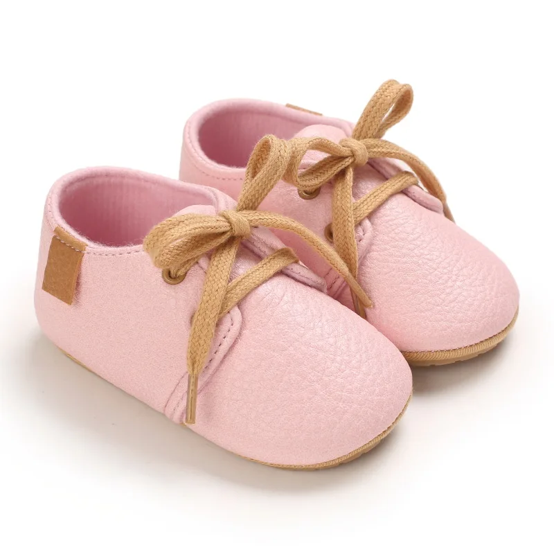 

018Month Prewalker Infant Baby Boy Girl Soft Sole Toddler Shoes Casual Soft Shose Pink First Walker Leopard Print Rubber bottom