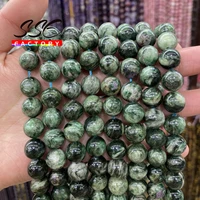 natural green lepidolite beads round loose spacer stone beads for jewelry making diy bracelet necklace accessories 6 8 10 12mm