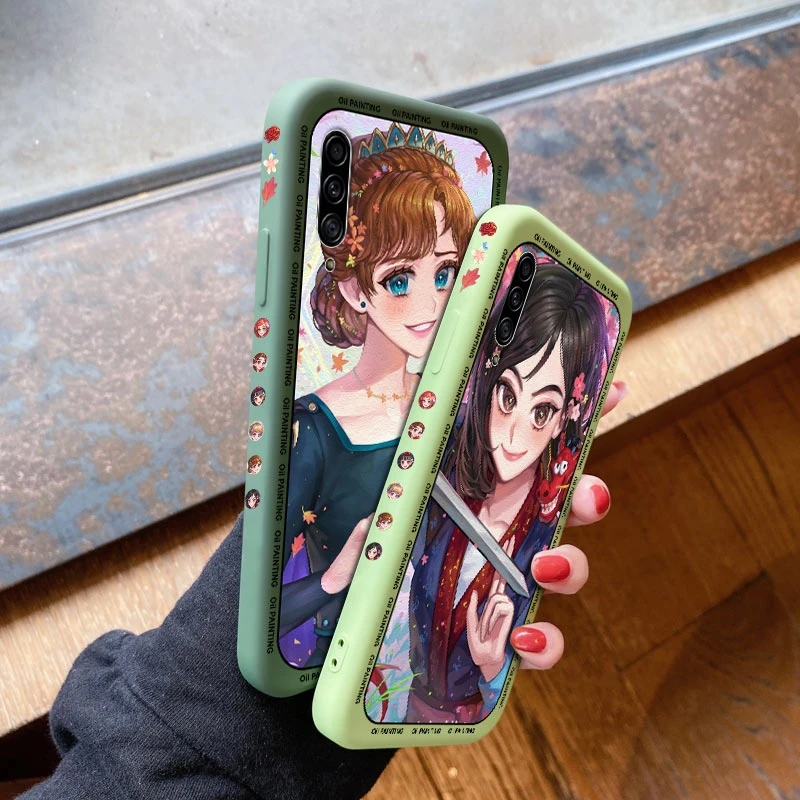 

For Samsung A80 A81 A82 Quantum 2 A70E A90 4G A90 5G A91 Fall proof case cartoon beauty pattern protective cover