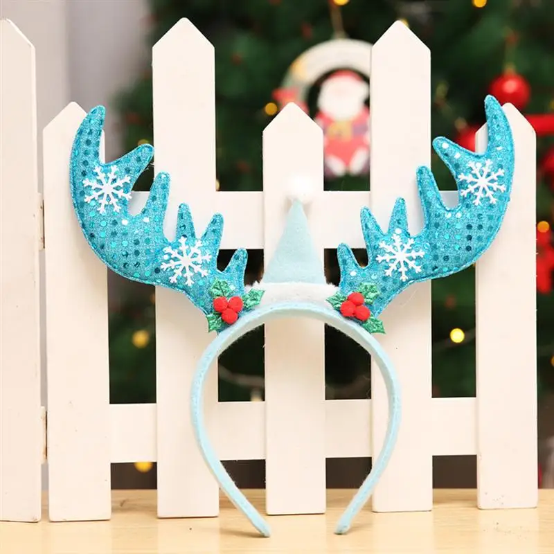 5 шт. рождественские повязки на голову с блестками и снежинками головной убор