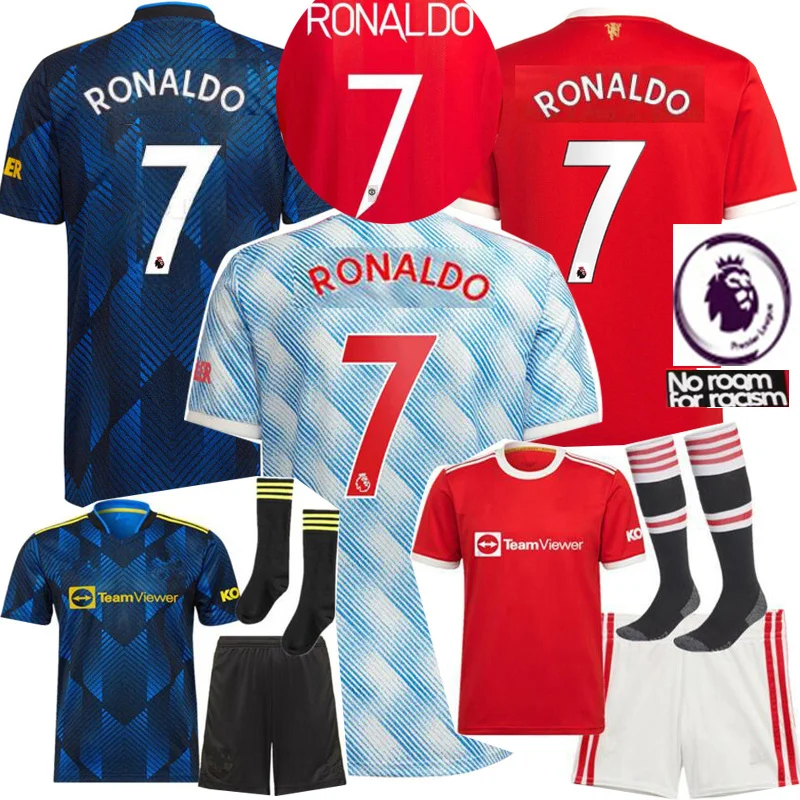 aldult kids kit 21 22 Manchester soccer jerseys UNITED CAVANI UTD VAN DE BEEK B. FERNANDES RASHFORD HUMANRACE football shirt