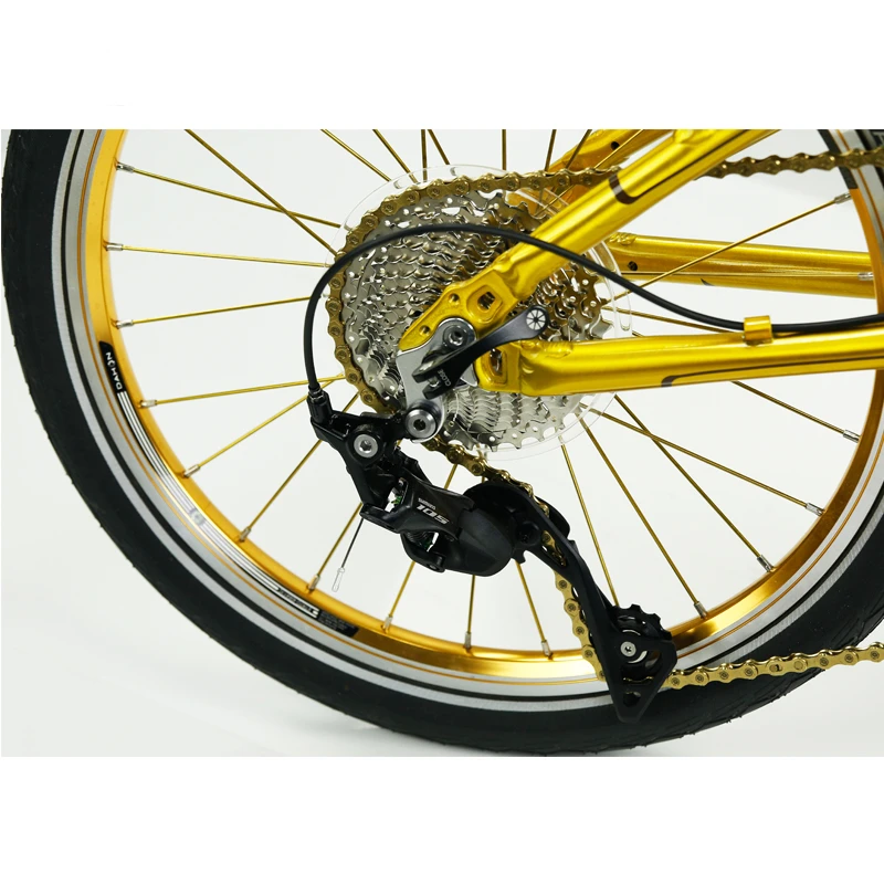 Складной велосипед Dahon KAA014 KAA004 30th Юбилей цвета: золотистый серебристый Shimano 105 11