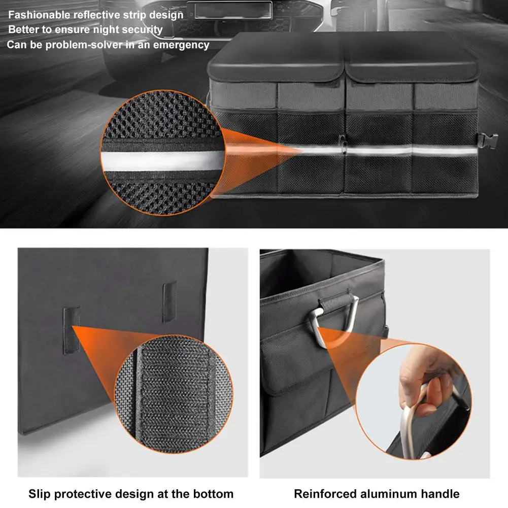 Складной органайзер для багажника автомобиля вместительный портативный