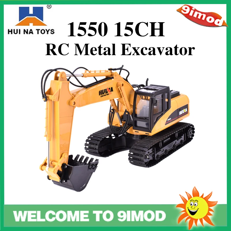 HUINA 1550 RC Гусеничный автомобиль 1:14 15CH 2 4G металлический экскаватор дистанционное