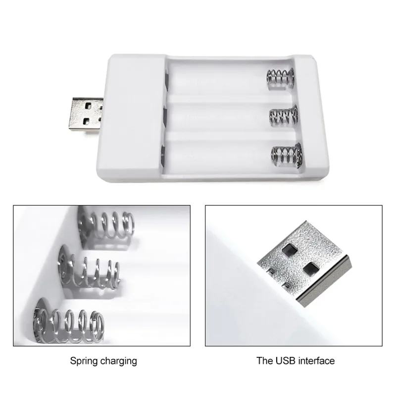 Зарядное устройство PUJIMAX для 3 аккумуляторов адаптер с USB разъемом зарядное