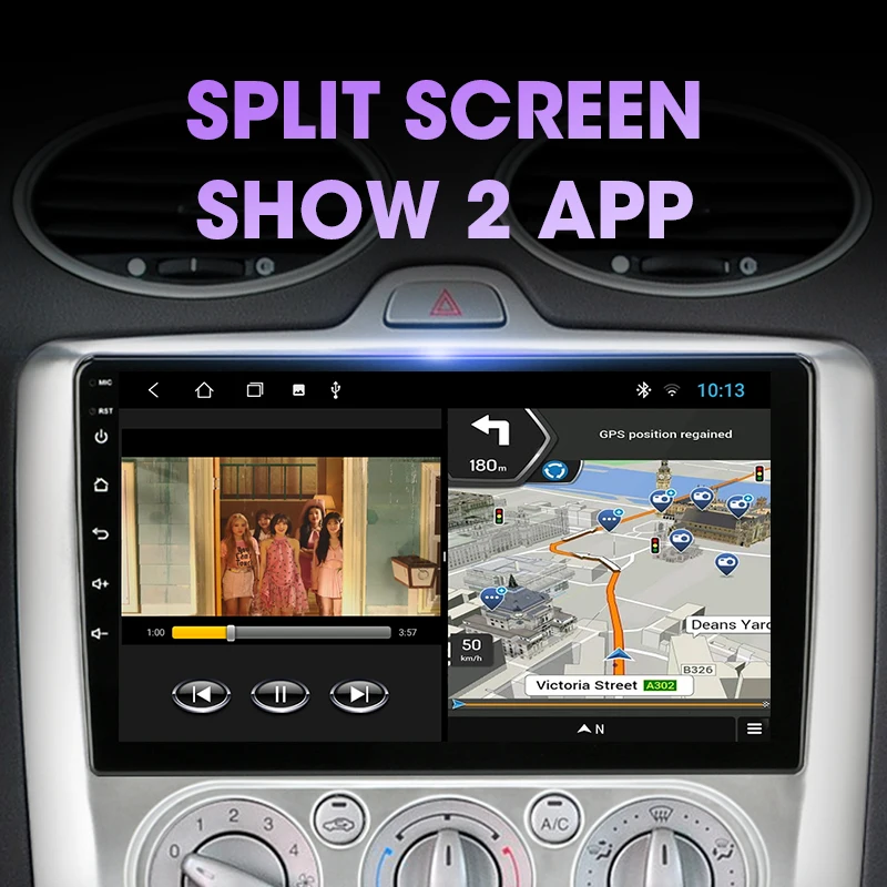 Автомагнитола VTOPEK T3L PLUS с Android 9 0 для Ford Focus 2 3 Mk2/Mk3 2004-2011 мультимедийный видеоплеер