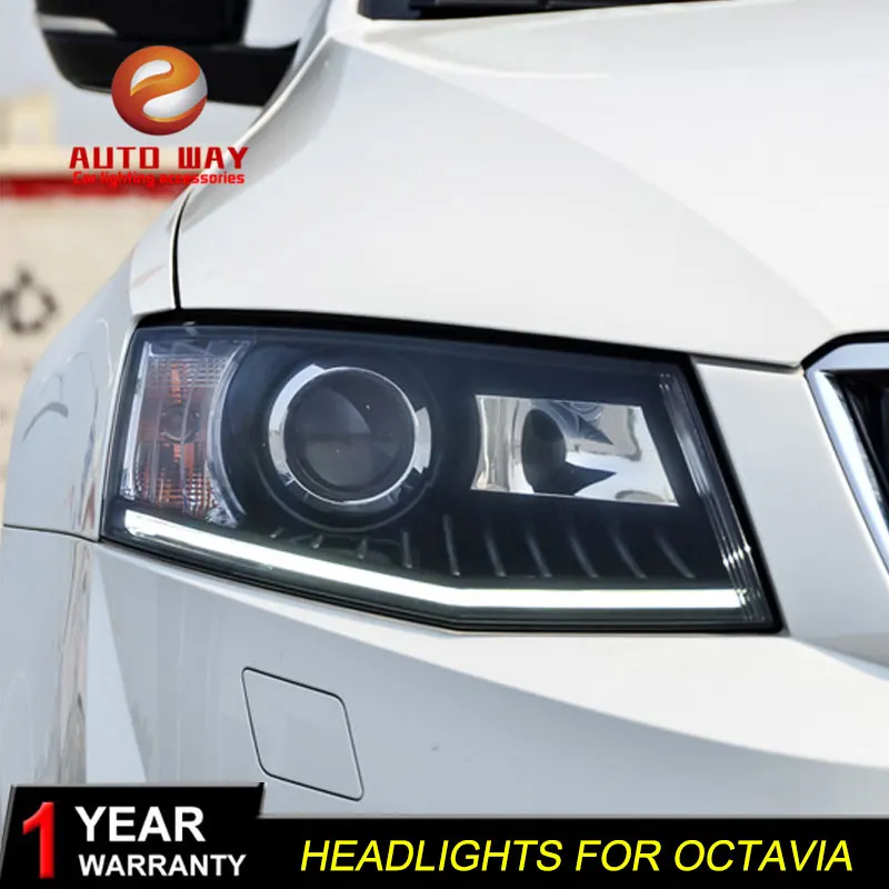 Высококачественный чехол для стайлинга автомобиля Skoda Octavia 2015 фары светодиодный